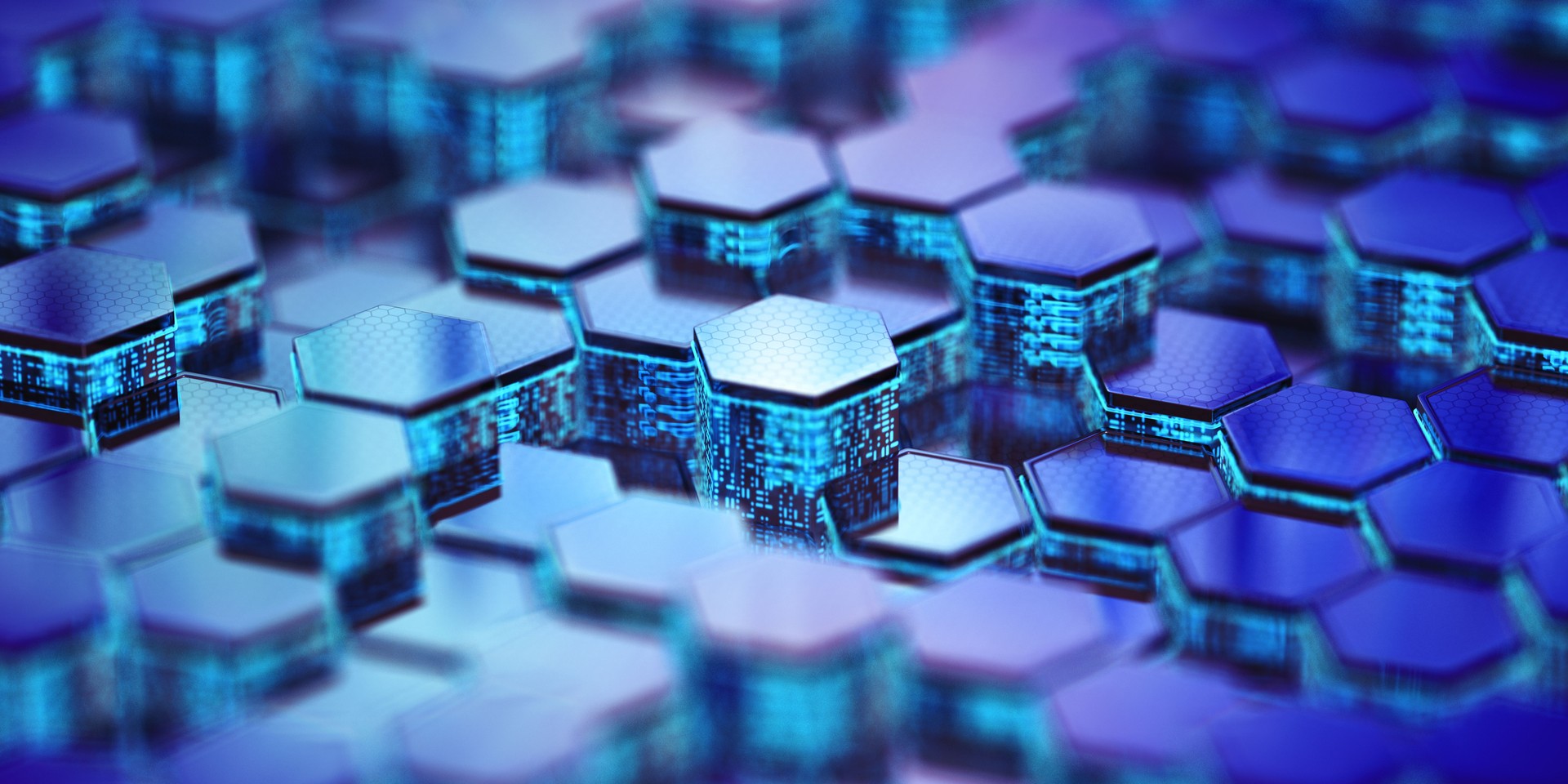 Abstract Hexagons Network. Business Concept